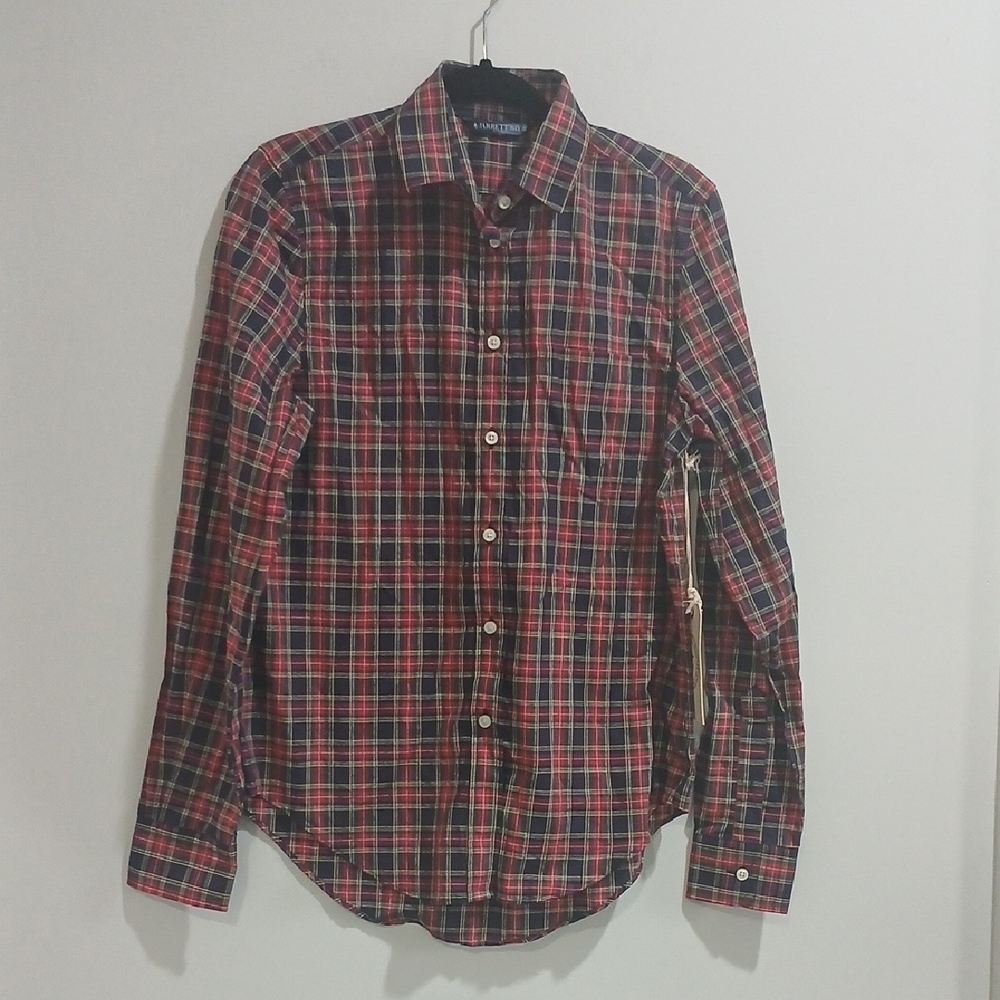 Red and Black Plaid Casual Button Down Shirt Jarred Bay For Woman Sz M NEW